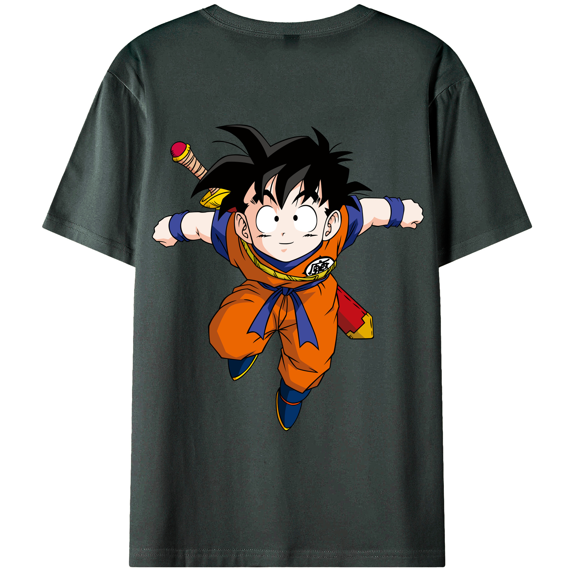 （画像用） ドラゴンボール 孫悟空（そん ごくう）Son Goku カカロット DRAGON BALL Kakarotto 綿100％ メンズ半袖Tシャツ（バックプリント） 通気性